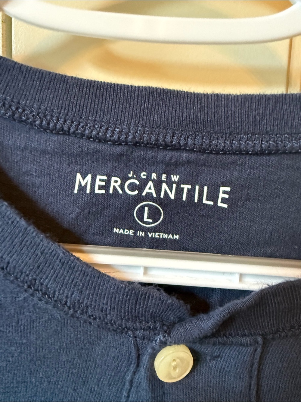 J. Crew Navy Long-Sleeve Henley Shirt - Picture 3 of 3